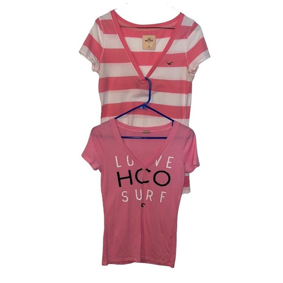 Hollister Tops Set Of 2 Women Hollister V Neck Short Sleeve T
